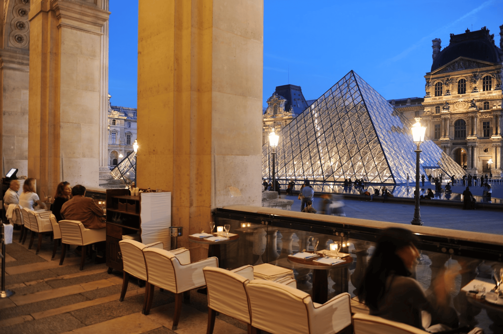 visit the Louvre - What Is the Best Way To Visit the Louvre? Cafe Marly at the Louvre in Paris, France.